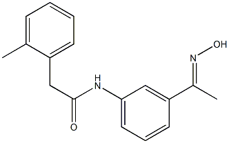 N-{3-[(1E)-N-hydroxyethanimidoyl]phenyl}-2-(2-methylphenyl)acetamide Struktur