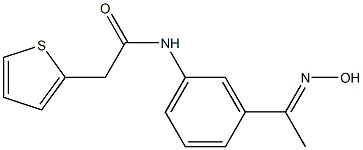 N-{3-[(1E)-N-hydroxyethanimidoyl]phenyl}-2-thien-2-ylacetamide Struktur