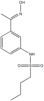 N-{3-[(1E)-N-hydroxyethanimidoyl]phenyl}butane-1-sulfonamide Struktur