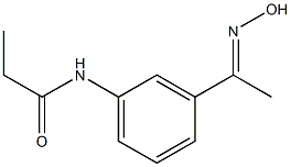 N-{3-[(1E)-N-hydroxyethanimidoyl]phenyl}propanamide Struktur