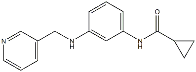 N-{3-[(pyridin-3-ylmethyl)amino]phenyl}cyclopropanecarboxamide Struktur