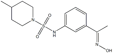 N-{3-[1-(hydroxyimino)ethyl]phenyl}-4-methylpiperidine-1-sulfonamide Struktur