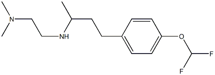 N'-{3-[4-(difluoromethoxy)phenyl]-1-methylpropyl}-N,N-dimethylethane-1,2-diamine Struktur