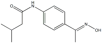 N-{4-[(1E)-N-hydroxyethanimidoyl]phenyl}-3-methylbutanamide Struktur