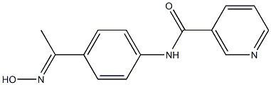 N-{4-[(1E)-N-hydroxyethanimidoyl]phenyl}nicotinamide Struktur