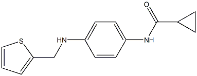 N-{4-[(thiophen-2-ylmethyl)amino]phenyl}cyclopropanecarboxamide Struktur