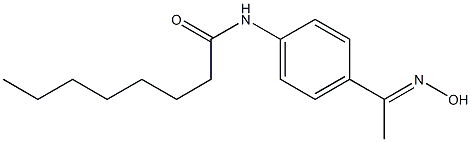 N-{4-[1-(hydroxyimino)ethyl]phenyl}octanamide Struktur