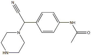 N-{4-[cyano(piperazin-1-yl)methyl]phenyl}acetamide Struktur