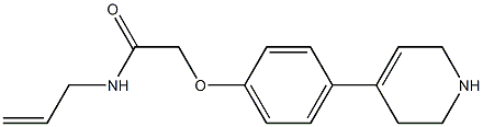 N-allyl-2-[4-(1,2,3,6-tetrahydropyridin-4-yl)phenoxy]acetamide Struktur