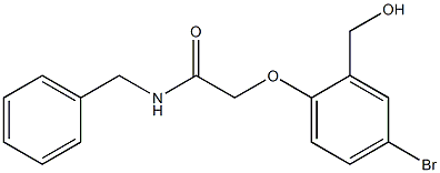 N-benzyl-2-[4-bromo-2-(hydroxymethyl)phenoxy]acetamide Struktur