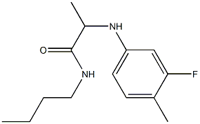 N-butyl-2-[(3-fluoro-4-methylphenyl)amino]propanamide Struktur