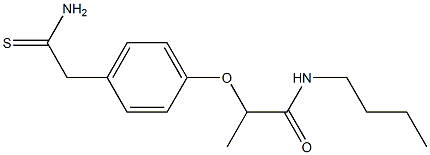 N-butyl-2-[4-(carbamothioylmethyl)phenoxy]propanamide Struktur