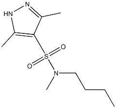 N-butyl-N,3,5-trimethyl-1H-pyrazole-4-sulfonamide Struktur