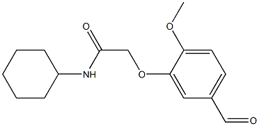 N-cyclohexyl-2-(5-formyl-2-methoxyphenoxy)acetamide Struktur