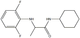 N-cyclohexyl-2-[(2,6-difluorophenyl)amino]propanamide Struktur