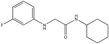 N-cyclohexyl-2-[(3-fluorophenyl)amino]acetamide Struktur