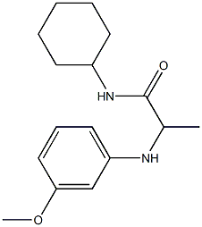 N-cyclohexyl-2-[(3-methoxyphenyl)amino]propanamide Struktur