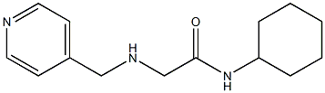 N-cyclohexyl-2-[(pyridin-4-ylmethyl)amino]acetamide Struktur