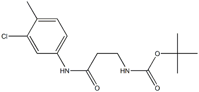 tert-butyl N-{2-[(3-chloro-4-methylphenyl)carbamoyl]ethyl}carbamate Struktur