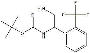 tert-butyl N-{2-amino-1-[2-(trifluoromethyl)phenyl]ethyl}carbamate Struktur