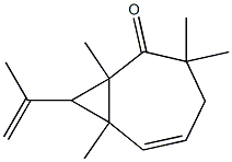 1,3,3,7-tetramethyl-8-prop-1-en-2-yl-bicyclo[5.1.0]oct-5-en-2-one Struktur