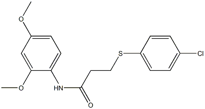 3-[(4-chlorophenyl)sulfanyl]-N-(2,4-dimethoxyphenyl)propanamide Struktur