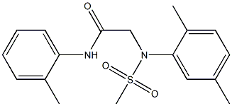 2-[2,5-dimethyl(methylsulfonyl)anilino]-N-(2-methylphenyl)acetamide Struktur