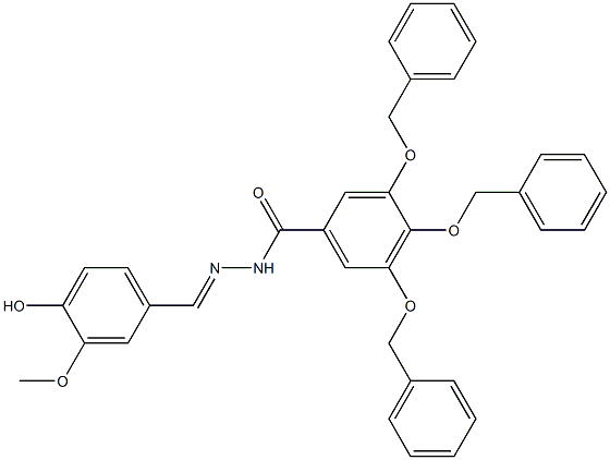 3,4,5-tris(benzyloxy)-N'-(4-hydroxy-3-methoxybenzylidene)benzohydrazide Struktur