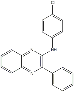 N-(4-chlorophenyl)-N-(3-phenyl-2-quinoxalinyl)amine Struktur