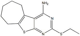 2-(ethylsulfanyl)-6,7,8,9-tetrahydro-5H-cyclohepta[4,5]thieno[2,3-d]pyrimidin-4-ylamine Struktur