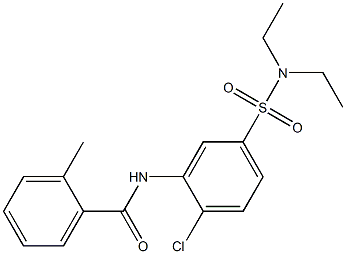 N-{2-chloro-5-[(diethylamino)sulfonyl]phenyl}-2-methylbenzamide Struktur