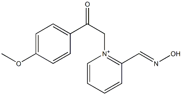 2-[(hydroxyimino)methyl]-1-[2-(4-methoxyphenyl)-2-oxoethyl]pyridinium Struktur