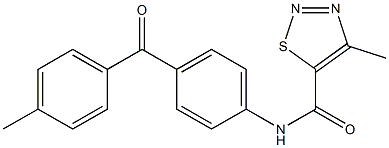 4-methyl-N-[4-(4-methylbenzoyl)phenyl]-1,2,3-thiadiazole-5-carboxamide Struktur