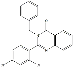 3-benzyl-2-(2,4-dichlorophenyl)-4(3H)-quinazolinone Struktur