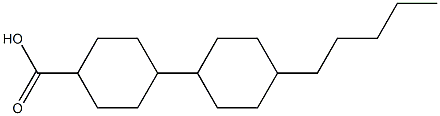 1'-pentyl-4,4'-biscyclohexane-1-carboxylic acid Struktur