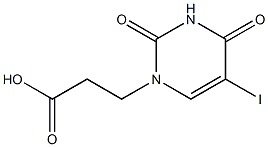 3-(5-iodo-2,4-dioxo-3,4-dihydro-1(2H)-pyrimidinyl)propanoic acid Struktur