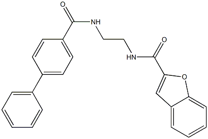 N-{2-[([1,1'-biphenyl]-4-ylcarbonyl)amino]ethyl}-1-benzofuran-2-carboxamide Struktur