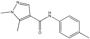 1,5-dimethyl-N-(4-methylphenyl)-1H-pyrazole-4-carboxamide Struktur