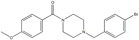 4-{[4-(4-bromobenzyl)-1-piperazinyl]carbonyl}phenyl methyl ether Struktur