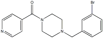 1-[(3-bromophenyl)methyl]-4-(pyridin-4-ylcarbonyl)piperazine Struktur