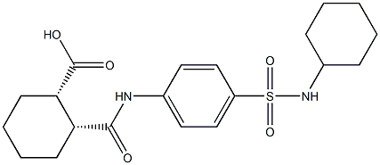 (1S,2R)-2-({4-[(cyclohexylamino)sulfonyl]anilino}carbonyl)cyclohexanecarboxylic acid Struktur