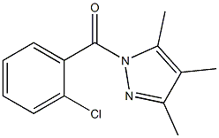 (2-chlorophenyl)(3,4,5-trimethyl-1H-pyrazol-1-yl)methanone Struktur