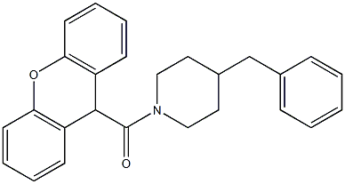 (4-benzyl-1-piperidinyl)(9H-xanthen-9-yl)methanone Struktur