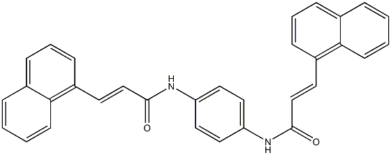 (E)-3-(1-naphthyl)-N-(4-{[(E)-3-(1-naphthyl)-2-propenoyl]amino}phenyl)-2-propenamide Struktur