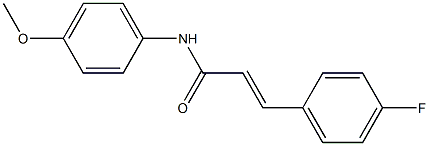 (E)-3-(4-fluorophenyl)-N-(4-methoxyphenyl)-2-propenamide Struktur