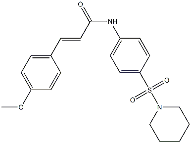 (E)-3-(4-methoxyphenyl)-N-[4-(1-piperidinylsulfonyl)phenyl]-2-propenamide Struktur