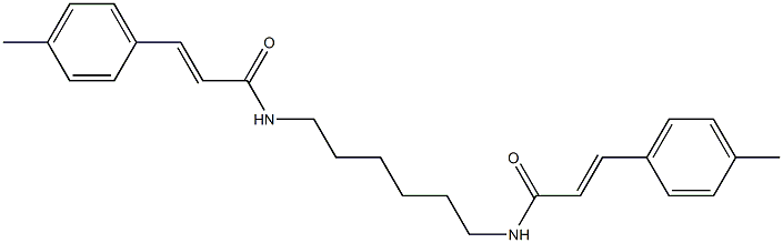 (E)-3-(4-methylphenyl)-N-(6-{[(E)-3-(4-methylphenyl)-2-propenoyl]amino}hexyl)-2-propenamide Struktur