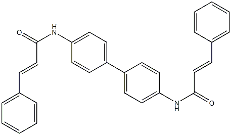 (E)-3-phenyl-N-(4'-{[(E)-3-phenyl-2-propenoyl]amino}[1,1'-biphenyl]-4-yl)-2-propenamide Struktur