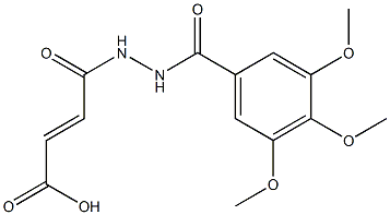 (E)-4-oxo-4-[2-(3,4,5-trimethoxybenzoyl)hydrazino]-2-butenoic acid Struktur