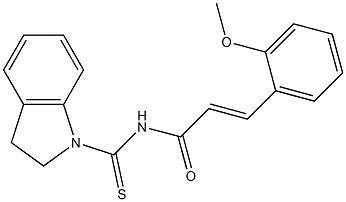 (E)-N-(2,3-dihydro-1H-indol-1-ylcarbothioyl)-3-(2-methoxyphenyl)-2-propenamide Struktur